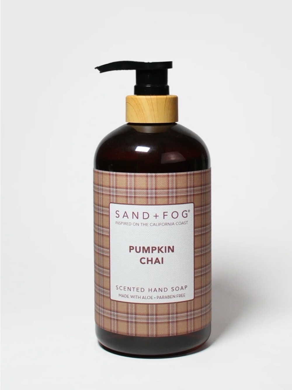 SAND + FOG Pumpkin Chai Scented Hand Soap - large
